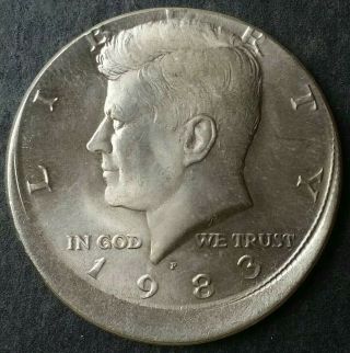 1983 P 50c Kennedy Half Dollar Off - Center Error
