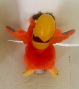 Disney Aladdin Iago 12 " Parrot Bird Applause Plush Hand Puppet Hard Vinyl Beak