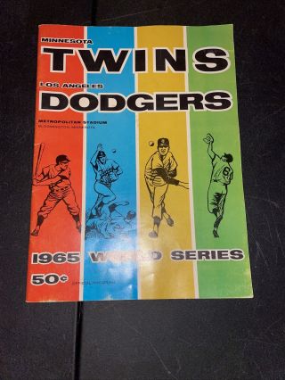 1965 Minnesota Twins & Los Angeles Dodgers World Series Program