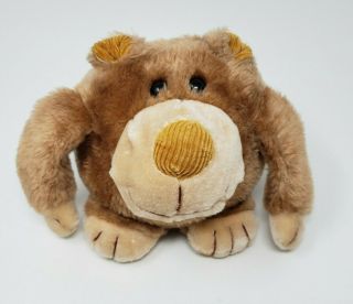 6 " Vintage Russ Berrie Bilbert Brown Round Teddy Bear Stuffed Animal Plush Toy