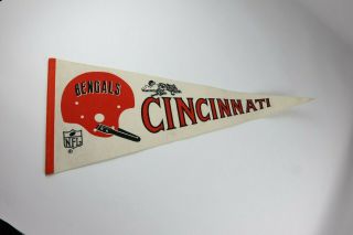 Vintage 1967 Nfl Football Felt Sport Pennant Full Size Cincinnati Bengals Team