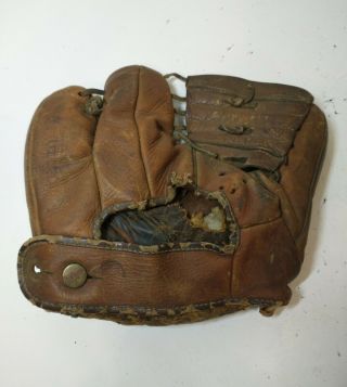 Vintage 1940s Wilson Baseball Glove Two Finger A2200 Professional Ball Hawk 2