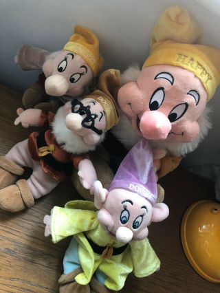 Disney Store Snow White Seven Dwarfs Happy Plush Soft Toy Doc Dopey Sneezy Org 2