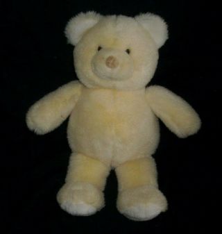 14 " Vintage 1991 Gund Yellow White Baby Soft Teddy Bear Stuffed Animal Plush Toy