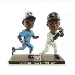 Chicago White Sox Tim Raines Limited Edition Dual Hall Of Fame Bobblehead Nib