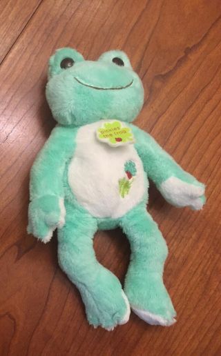 Pickles The Frog Green Nakajima Beanie Plush 10 " Toy Doll Japan
