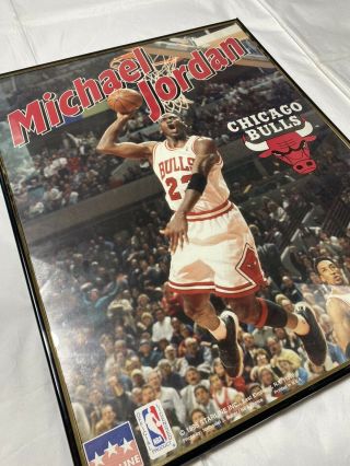 Vintage 1995 Michael Jordan Nba By Starline,  Inc.  Poster Framed 22 " X34 "