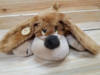 Russ Berrie & Co Samuel Brown Puppy Dog Stuffed Animal Plush Hound Toy 14in Vtg
