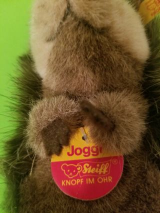 STEIFF Hedgehog JOGGI Igel Plush Stuffed 070709 BUTTON In Ear ALL Tags 3