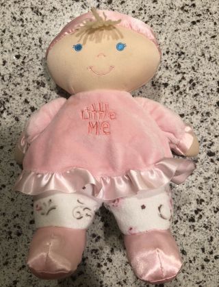 Baby Gund Little Me Pink Dress Little Girl Plush Doll Stuffed 10 " Blonde