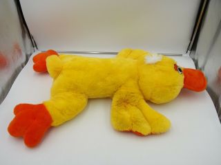 30” Dan Dee Large Yellow Orange Laying Down Duck Plush Floppy Stuffed Animal