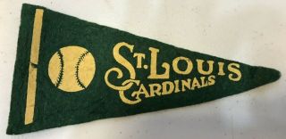Rare Vintage Green St.  Louis Cardinals Major League Baseball 9 " Pennant/banner