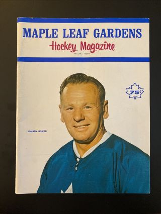 1967 - 68 Maple Leaf Gardens Program (vs Pittsburgh Penguins)