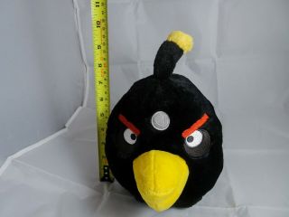 Angry Birds BOMB Plush Commonwealth Black Bird RELEASE 2010 8” Tag Cut 2