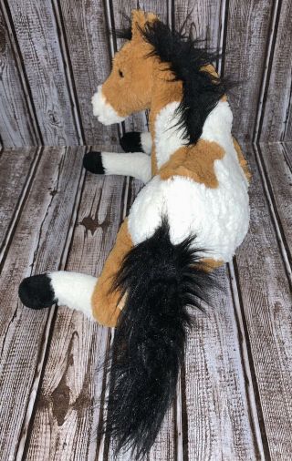 Dan Dee Horse Plush Brown Black White Sitting Pony Stuffed Animal 18 
