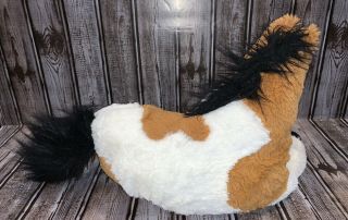 Dan Dee Horse Plush Brown Black White Sitting Pony Stuffed Animal 18 