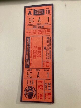 1980 York Knicks Vs La Boston Cretics Ticket Stub - Larry Bird Scores 28