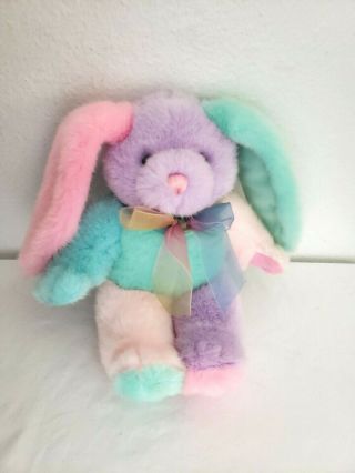 Main Joy Limited Bunny Rabbit Plush Stuffed Animal Pastel Pink Purple Green Blue