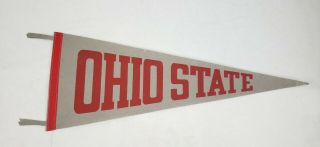 Vintage 1950s Ohio State Football Pennant Felt Flag