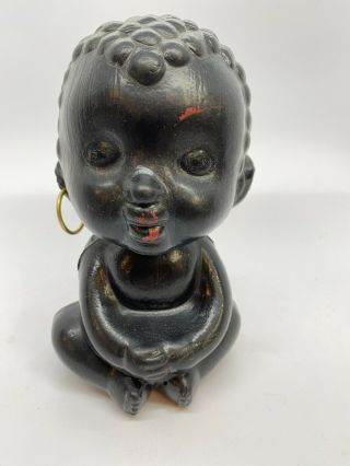 Vintage Black Buddha Baby Nodder Bobblehead - Rare