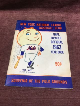 1963 York Mets National League Baseball Club Revised Official Year Book
