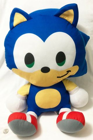 Sonic The Hedgehog Sega Pillow Plush Stuffed Toy Factory 19”