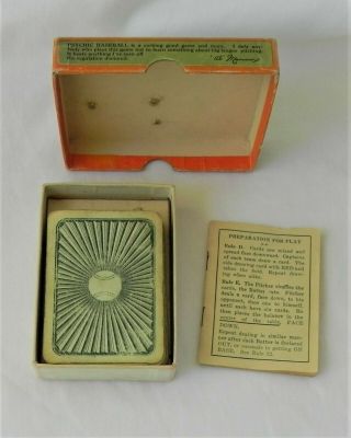 VINTAGE 1927 PSYCHIC BASEBALL GAME Includes Instruction Book & 27 Cards 2