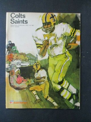 Vintage December 10,  1967 Baltimore Colts Vs Orleans Saints Program 1792