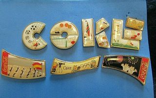 Very Rare Full Puzzle Set 1992 Barcelona Summer Olympics Coca Cola Pins