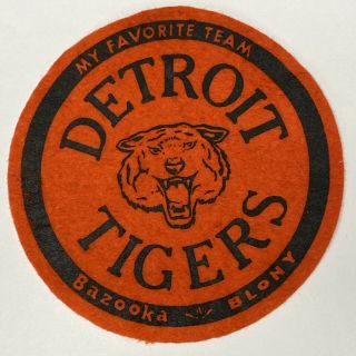 1960s Detroit Tigers Baseball Mini Pennant 5 Inch Bazooka Blony