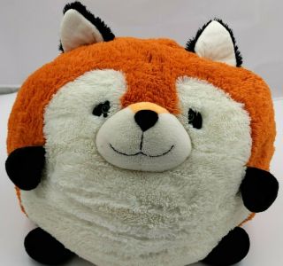 Squishable Red Orange Fox Plush Pillow Toy 15 " Round Squish Able Red Fox Plushie