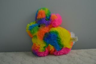 Dan Dee Tie Dye Bunny Rabbit Plush Stuffed Animal Rainbow Pink Blue Yellow Green