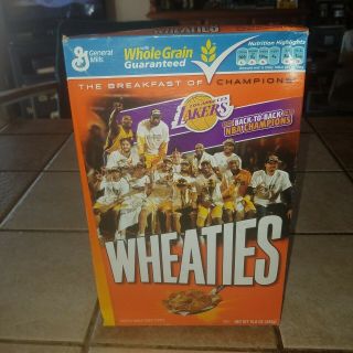 Wheaties La Lakers 2009 - 2010 Nba World Champions Back - To - Back Cereal -