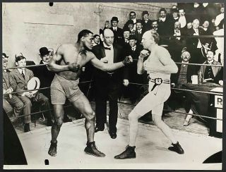 Vintage Oversized Boxing Photo Joe Jeanette Vs Bob Fitzsimmons Paris Photograph