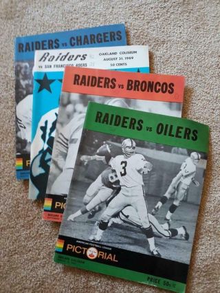 1967 American Football League Raiders Vs Oilers,  Chargers,  Broncos,  49ers