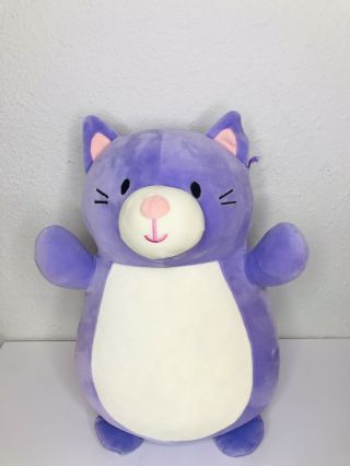 Rare Squishmallow Frank The Purple Cat Standing Hug Mees Soft 16” Kellytoy