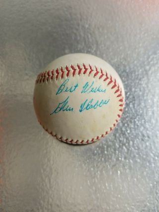 Glen Hobbie Signed Sears Fire Ball 1604 J.  C.  Higgins Baseball