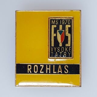 1970 Fis World Ski Championships Participant Pin Badge - Rozhlas,  2609