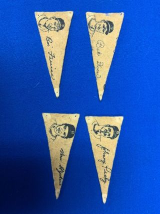 1950 American Nut & Chocolate Pennants (4) Red Sox