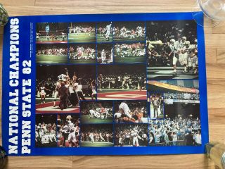 Penn State Nittany Lions,  National Champions Poster,  1982 Sugar Bowl Paterno