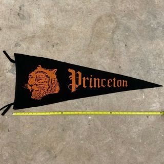 Large Vintage Princeton Felt Pennant Banner 36 " X 14 " Tiger Tigers Football