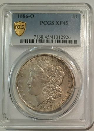 1886 O Morgan Silver Dollar,  Xf 45,  Pcgs Certified With Gold Shield In 2021