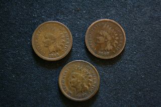 Three Hard To Find Key Date Indian Penny 