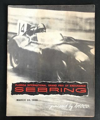 Vintage 1956 Sebring Florida International Grand Prix Of Endurance Program