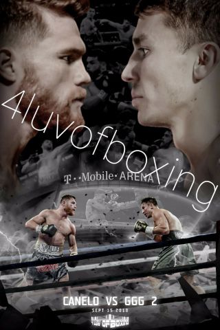 Canelo Vs Ggg 24x36 4luvofboxing Poster Alvarez Golovkin Boxing Rematch