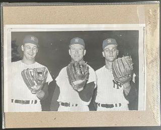 1963 Ap Wirephoto - York Yankees Mickey Mantle Roger Maris Tom Tresh Ws