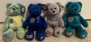 (4) State Quarter Coin Bear Limited Treasures: Delaware,  Jersey And More