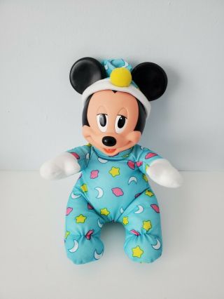 Vintage Hug And Glow Glo Baby Mickey Mouse Mattel Light Up Doll Plush Disney