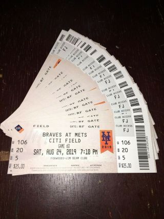 Pete Alonso Ny Mets Rookie Homerun Record Ticket Stub W 2 Bonus Stubs - 9/28/19