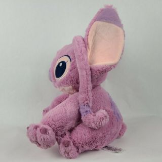 Disney Store Lilo & Stitch Angel 15 " Plush Pink Alien Heart Stuffed Animal Toy